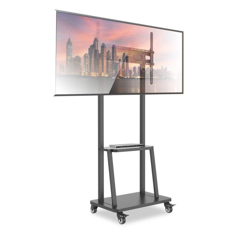 Stojak mobilny Techly 32''-70'', 70 kg, półka AV, PIVOT