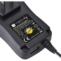 Zasilacz sieciowy Techly Uniwersalny Regulowany 3-12V 2.25A … | PartsPC.pl