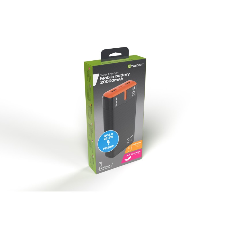 Powerbank Tracer EnerGen 20000mAh PD+QC 3.0 BO | PartsPC.pl