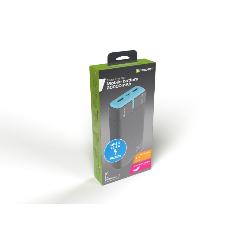 Powerbank Tracer EnerGen 20000mAh PD+QC 3.0 GB | PartsPC.pl
