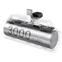 Powerbank Usams PB79 3000mAh 1xUSB-C Mini Tail Plug srebrny… | PartsPC.pl