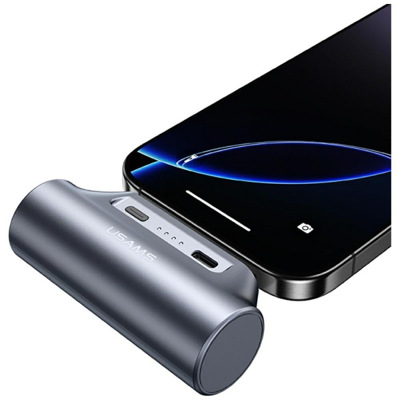 Powerbank Usams PB79 3000mAh 1xUSB-C Mini Tail Plug srebrny… | PartsPC.pl