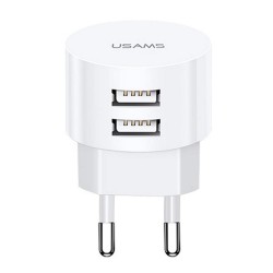 Ładowarka sieciowa Usams T20 2,1A 2xUSB- bez kabla - biała… | PartsPC.pl