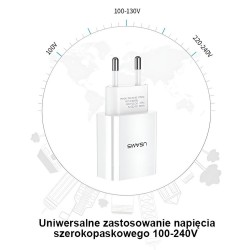Ładowarka sieciowa Usams T18 2,1A 1xUSB- bez kabla - biała… | PartsPC.pl