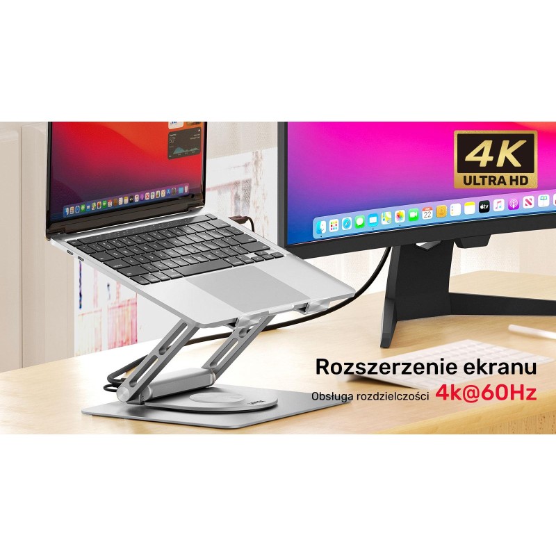 Podstawka pod laptop UNITEK D1109A HUB USB-C, HDMI, 4K, PD 1… | PartsPC.pl