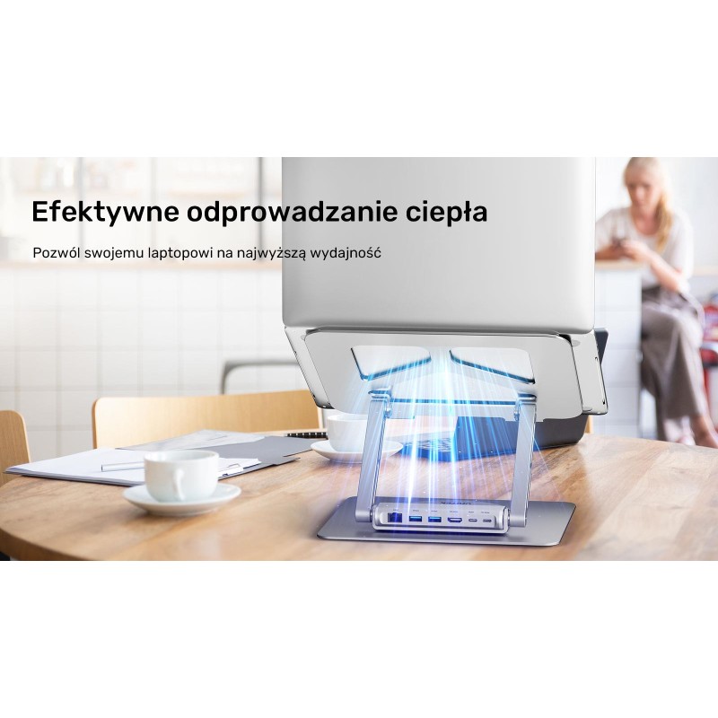 Podstawka pod laptop UNITEK D1109A HUB USB-C, HDMI, 4K, PD 1… | PartsPC.pl