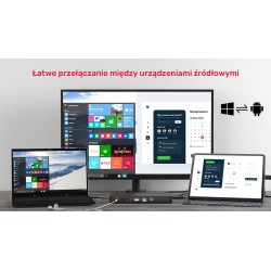 Unitek Przełącznik KVM 4K Hub USB 11 portów | PartsPC.pl