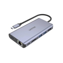 Hub USB-C Unitek D1056A, 2x USB 3.1, HDMI, DP, RJ45, SD | PartsPC.pl