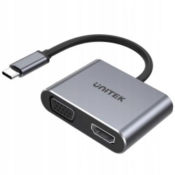 Unitek Hub USB-C HDMI VGA USB-A i PD 100W D1049A | PartsPC.pl