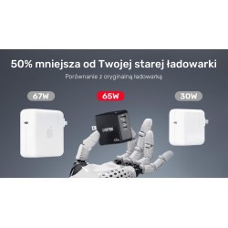 Ładowarka Sieciowa Unitek P1117B 3 porty, PD 65W, GaN, podró… | PartsPC.pl