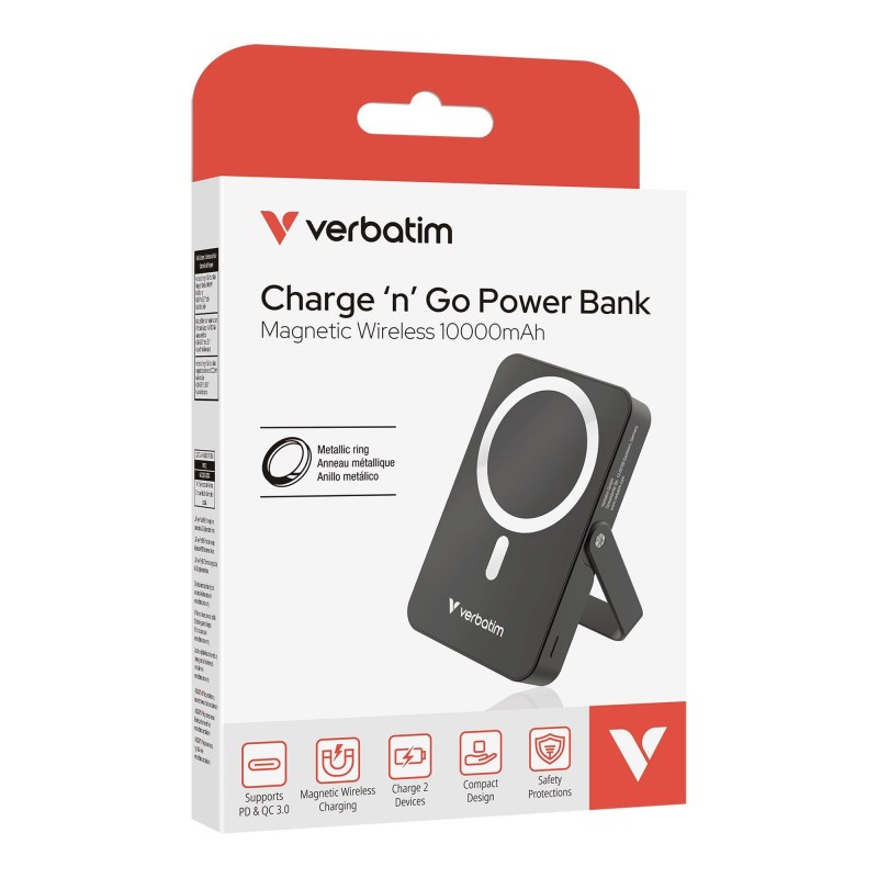 Powerbank Verbatim Charge 'n' Go Magnetic Wireless with Stan… | PartsPC.pl