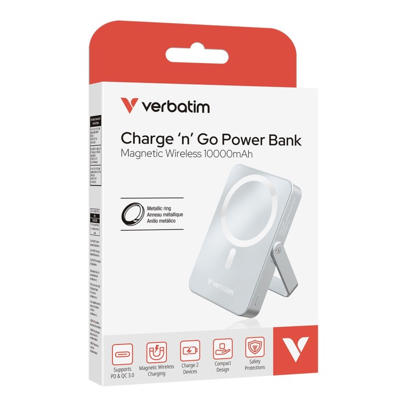 Powerbank Verbatim Charge 'n' Go Magnetic Wireless with Stan… | PartsPC.pl