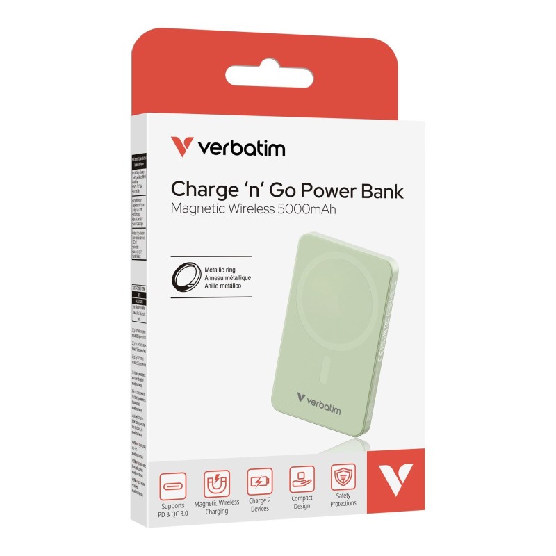 Powerbank Verbatim Charge 'n' Go Essentials Magnetic Wireles… | PartsPC.pl