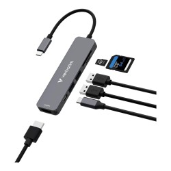 Hub USB Verbatim Multi Port Essentials USB-C PD, USB-A 3.0, … | PartsPC.pl