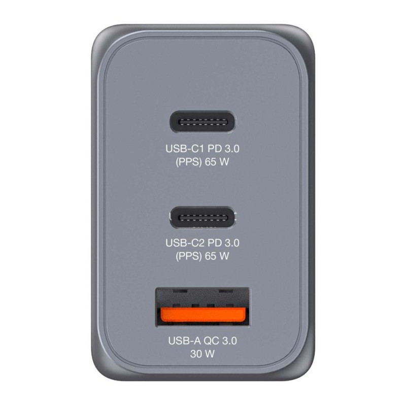 Ładowarka sieciowa Verbatim GaN GNC-65 2xUSB-C PD 65W 1xUSB-A QC 3.0