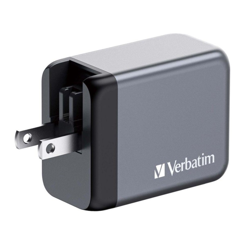 Ładowarka sieciowa Verbatim GaN GNC-65 2xUSB-C PD 65W 1xUSB-A QC 3.0