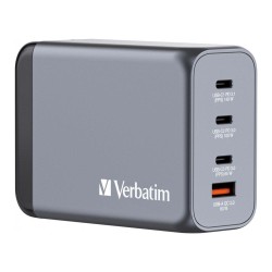 Ładowarka sieciowa Verbatim GaN GNC-240 3xUSB-C PD (140W+100W+65W) 1xUSB-A