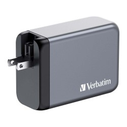 Ładowarka sieciowa Verbatim GaN GNC-240 3xUSB-C PD (140W+100W+65W) 1xUSB-A