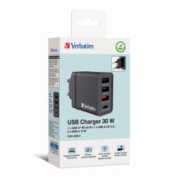 Ładowarka sieciowa Verbatim 1xUSB-C PD 20W 1xUSB-A QC 3.0 2x… | PartsPC.pl