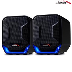 Głośniki Audiocore AC865B komputerowe 6W USB Blue&Black | PartsPC.pl