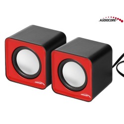 Głośniki Audiocore AC870 R komputerowe 6W USB Red&Black | PartsPC.pl