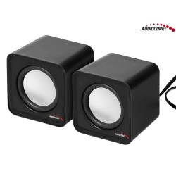 Głośniki Audiocore AC870B komputerowe 6W USB Silver&Black | PartsPC.pl