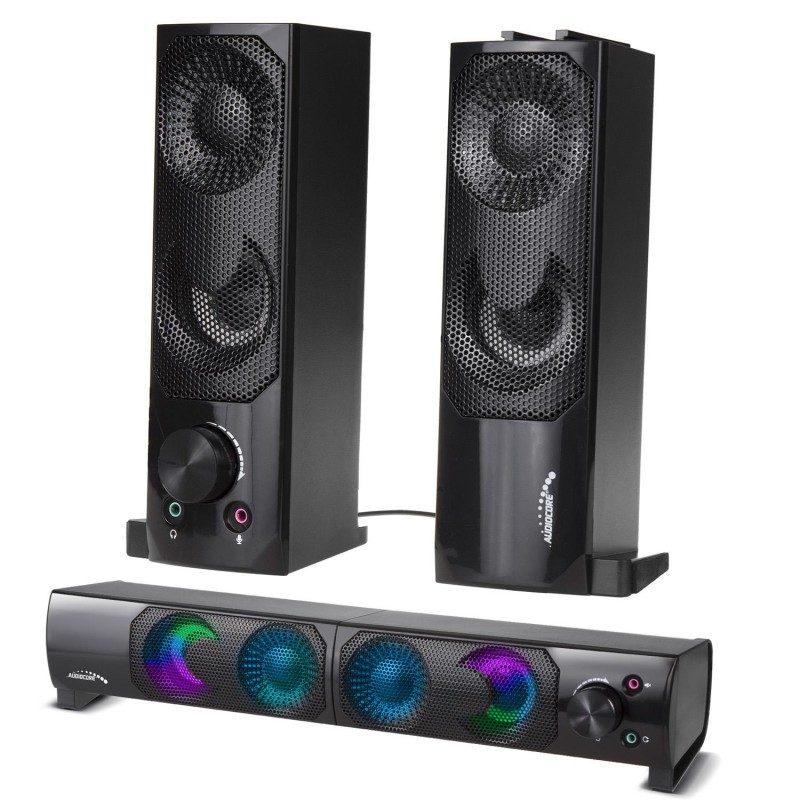 Głośniki komputerowe soundbar Audiocore AC955 3Wx2, LED, USB… | PartsPC.pl