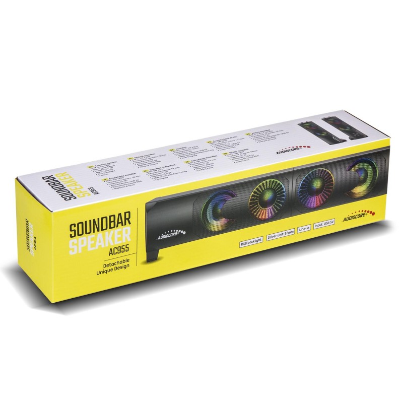 Głośniki komputerowe soundbar Audiocore AC955 3Wx2, LED, USB… | PartsPC.pl