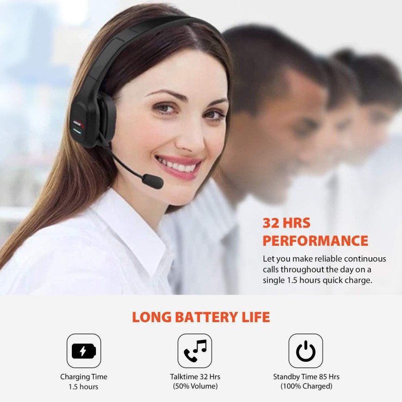 Słuchawki z mikrofonem Audiocore AC864 bluetooth call center