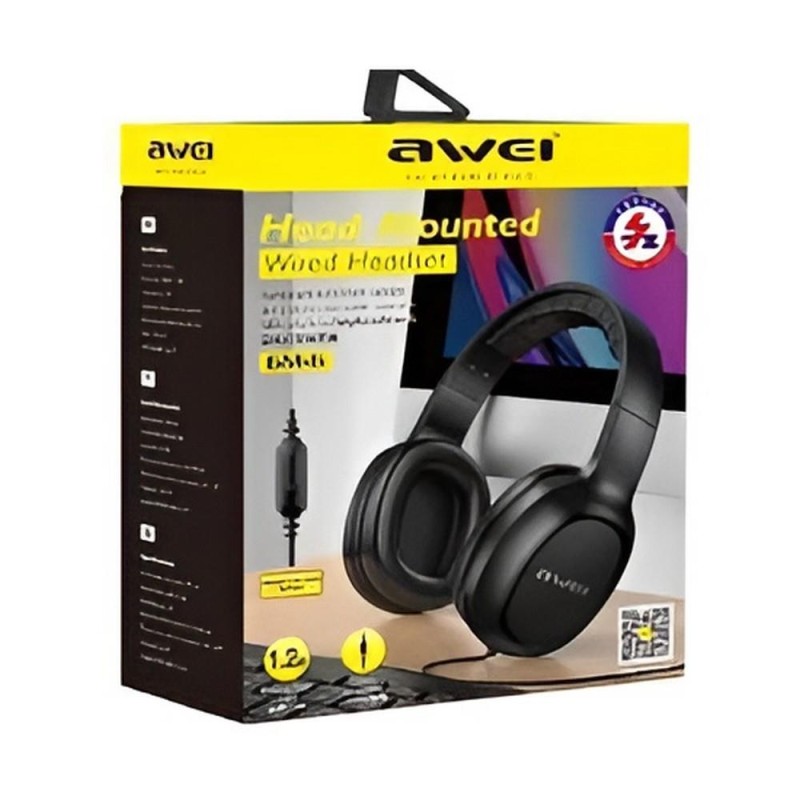 Słuchawki z mikrofonem Awei GM-6 stereo nauszne jack 3,5mm… | PartsPC.pl