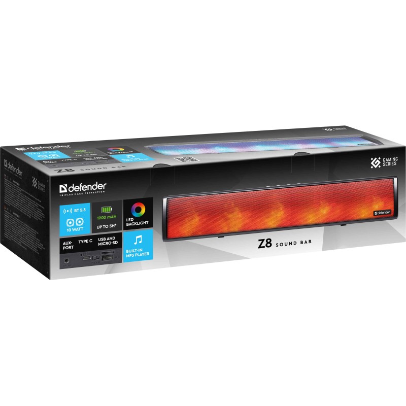 Głośnik Defender Z8 Soundbar 10W USB Bluetooth LED Podświetl… | PartsPC.pl