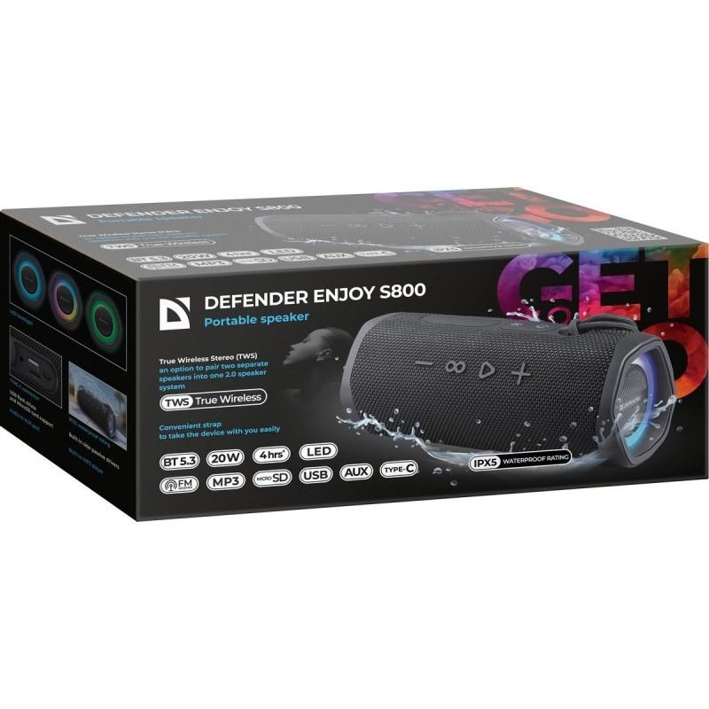 Głośnik Defender Enjoy S800 Bluetooth 20W MP3/FM/SD/USB/TWS/… | PartsPC.pl