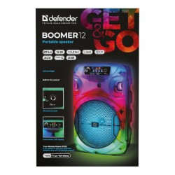 Głośnik Defender BOOMER 12 Bluetooth 15W MP3/FM/USB/AUX/TWS/… | PartsPC.pl