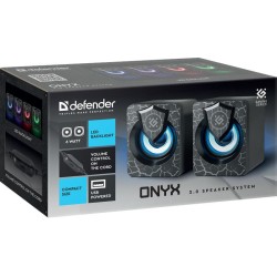 Głośniki Defender ONYX 2.0 6W USB podświetlenie LED | PartsPC.pl
