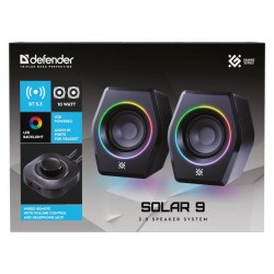 Głośniki Defender SOLAR 9 2.0 10W Bluetooth USB podświetleni… | PartsPC.pl