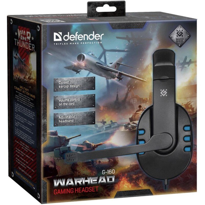 Słuchawki z mikrofonem Defender WARHEAD G-160 Gaming czarno-… | PartsPC.pl