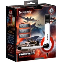 Słuchawki z mikrofonem Defender WARHEAD G-120 Gaming biało-c… | PartsPC.pl
