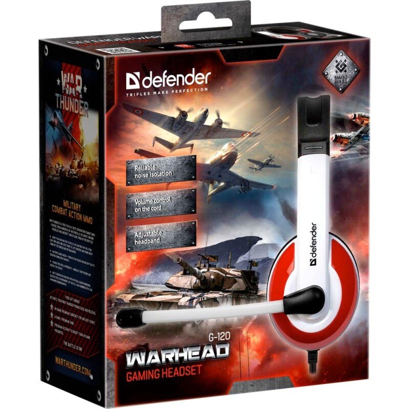 Słuchawki z mikrofonem Defender WARHEAD G-120 Gaming biało-c… | PartsPC.pl