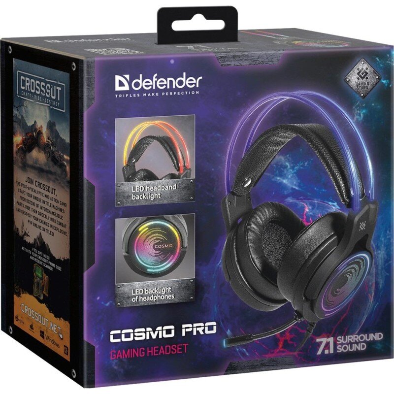 Słuchawki z mikrofonem Defender COSMO PRO 7.1 VIRTUAL SOUND … | PartsPC.pl