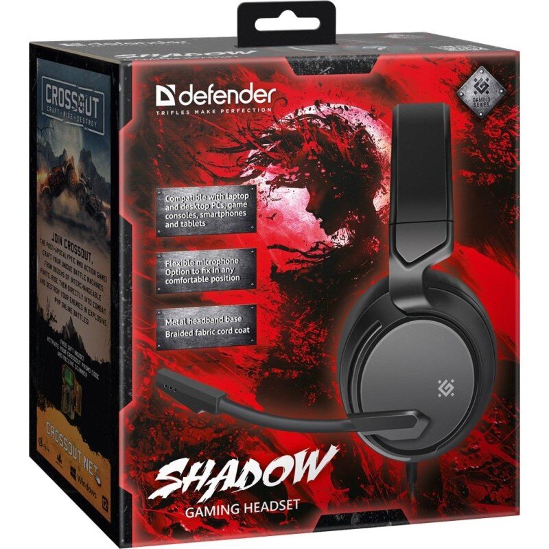 Słuchawki z mikrofonem Defender SHADOW Gaming Soft Touch 4 p… | PartsPC.pl