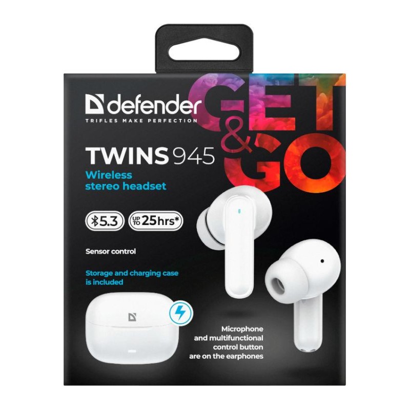 Słuchawki z mikrofonem Defender TWINS 945 bezprzewodowe Blue… | PartsPC.pl