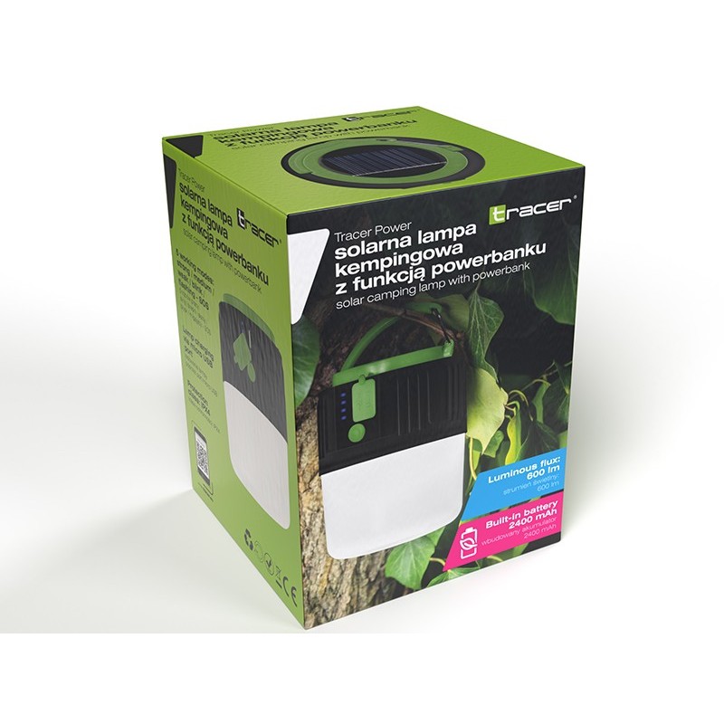 Solarna lampa kempingowa z funkcją powerbank Power | PartsPC.pl