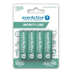 Akumulatorki AA / R6 everActive Ni-MH 1100 mAh ready to use - blister 4