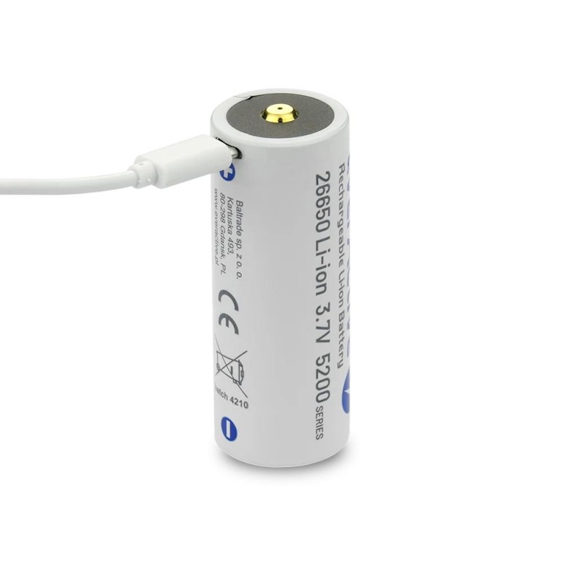 Akumulator 26650 everActive 3,7V Li-ion 5200mAh micro USB z … | PartsPC.pl