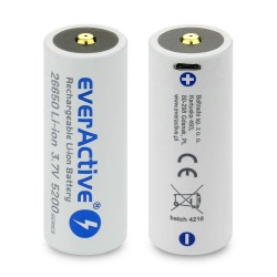Akumulator 26650 everActive 3,7V Li-ion 5200mAh micro USB z … | PartsPC.pl