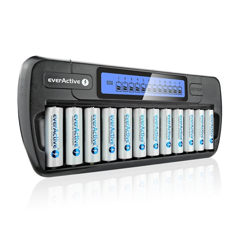 Ładowarka akumulatorków Ni-MH EverActive NC-1200 | PartsPC.pl