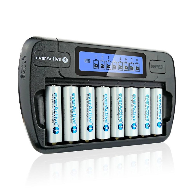 Ładowarka akumulatorków Ni-MH EverActive NC-800 | PartsPC.pl