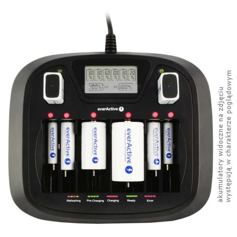 Ładowarka akumulatorków Ni-MH EverActive NC900U | PartsPC.pl