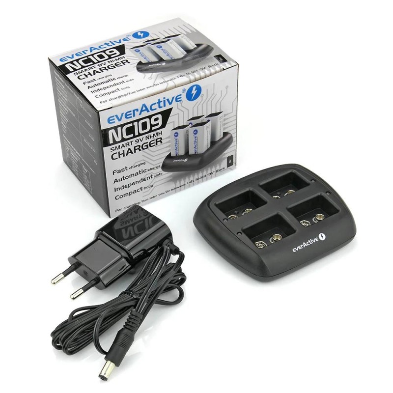 Ładowarka akumulatorków Ni-MH everActive NC-109 | PartsPC.pl