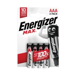 Bateria alkaliczna Energizer MAX AAA / LR03 - 4 sztuki (blis… | PartsPC.pl